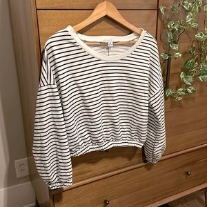 Black and White Striped Sweater